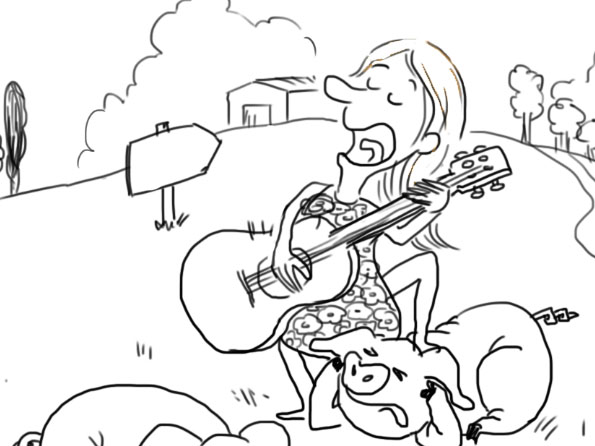 Coloriage cochons Bien Élevés