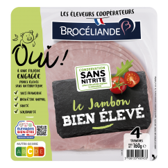 Le Jambon bien élevé sans couenne 4 tranches
