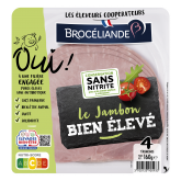 Le Jambon bien élevé sans couenne 4 tranches