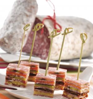Dry Sausage mille-feuille 